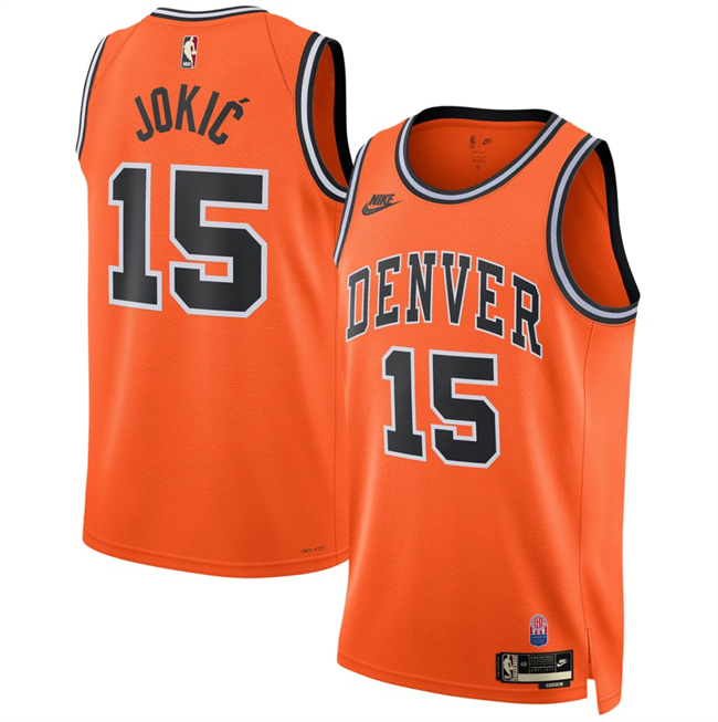 Men's Orange Denver Nuggets #15 Nikola Jokić 2026/27 Classic Edition Stitched Basketball Jersey